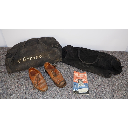 2 Speedway kit bags belonging to Ken McKinley and Howdy Byford