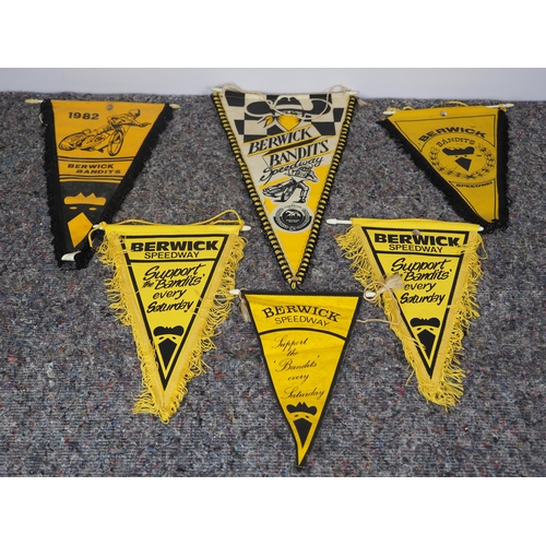 416 - 6 Berwick Bandits speedway pennants