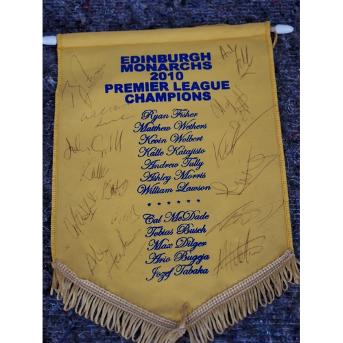 417 - 14 Edinburgh Monarchs speedway pennants