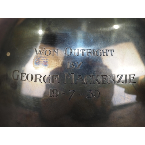 439 - The Scottish Gold Helmet Marine Gardens Speedway 1930 trophy won outright by by George McKenzie of S... 