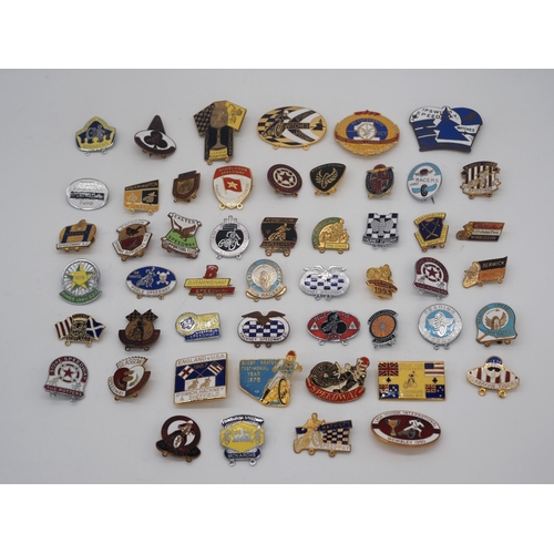 464 - 50 Speedway badges to include the Stoke Potters, Ipswich Witches, the Belle Vue Aces, etc.