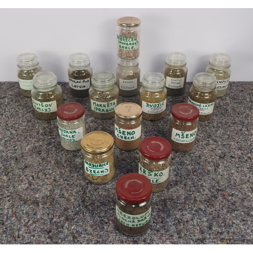 476 - 16 Jars of assorted speedway track to include Estonia, Czechoslovakia, Hungary, etc.