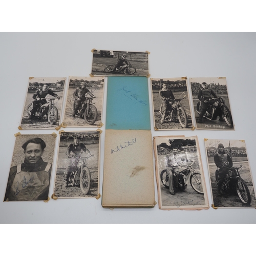 493 - 1930s/40s Photographs of speedway riders, some signed