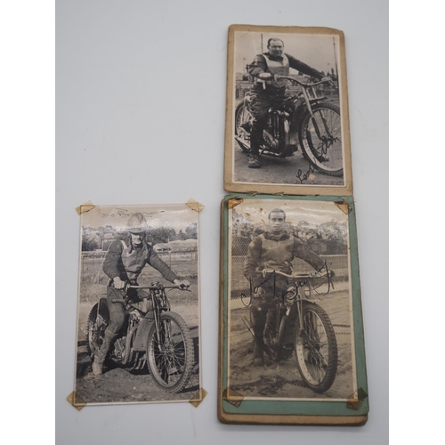 493 - 1930s/40s Photographs of speedway riders, some signed