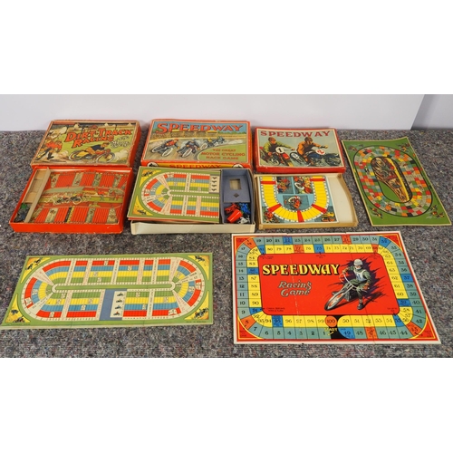 498 - Vintage speedway board games