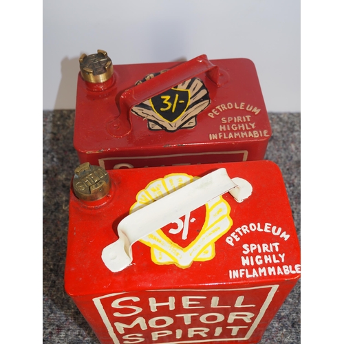 514 - 2 Shell Motor Spirit 2 gallon fuel cans