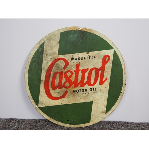 528 - Doubled sided tin sign - Wakefield Castrol 15