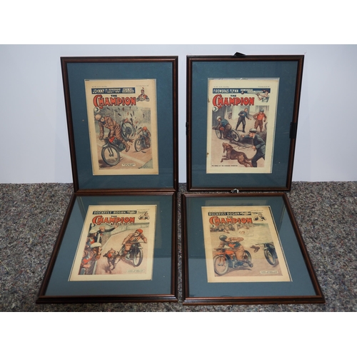 541 - 1940s The Champion framed comics