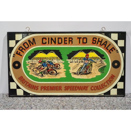 567 - From Cinder to Shale hand painted double sided sign 20