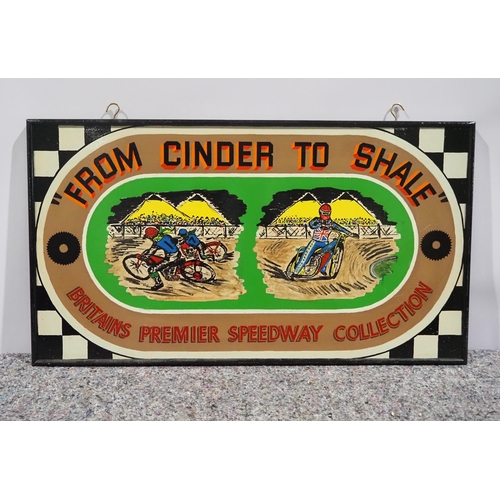 567 - From Cinder to Shale hand painted double sided sign 20