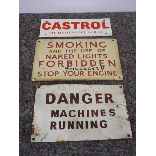 572 - Enamel signs - Castrol, Danger and Smoking Forbidden