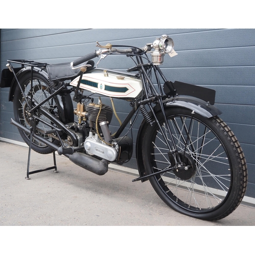 834A - Triumph Model P flat tank motorcycle. 1926. 
Frame No. 925885
Engine No. 209862 G0R
Engine turns ove... 