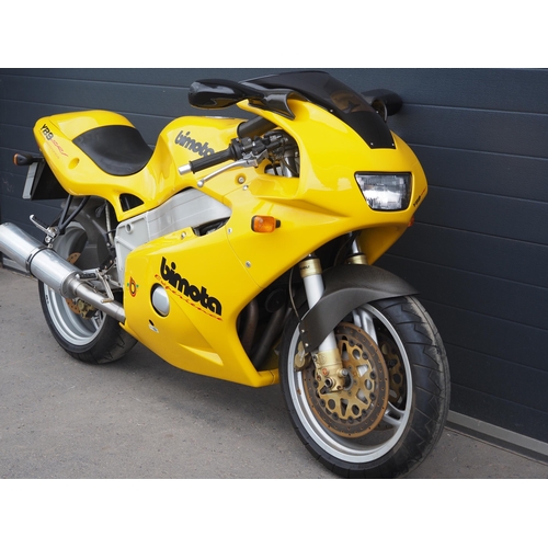 923A - Bimoto YB9 motorcycle. 1996. 599cc. 
Engine turns over. Comes with owners manual, service book, maga... 