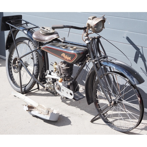 945A - Raleigh Model 14 2¼hp flat tank motorcycle project. 1926. 249cc. 
Frame No. 7751
Engine No. M1591
Co... 