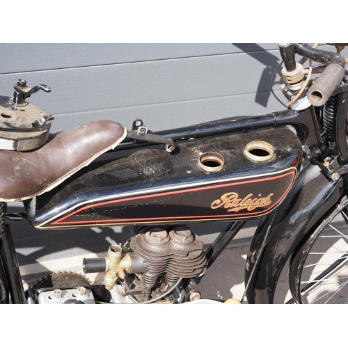 945A - Raleigh Model 14 2¼hp flat tank motorcycle project. 1926. 249cc. 
Frame No. 7751
Engine No. M1591
Co... 