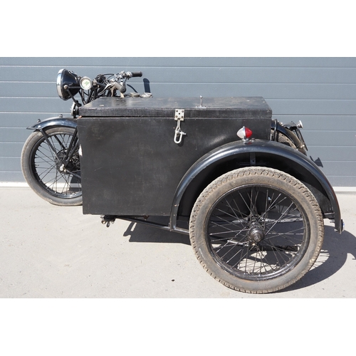 978A - Sunbeam Lion sidecar outfit. 1934. 500cc. 
Frame No. 4920941
Engine No. 6B4901013
Runs but may requi... 