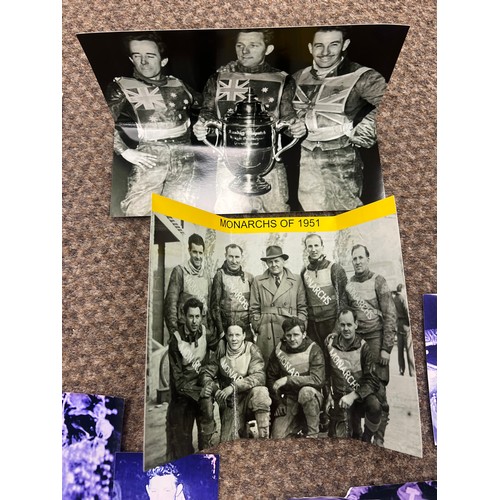 360 - Speedway race leathers with Edinburgh Monarchs race vest worn by Jack young when he won his first Wo... 