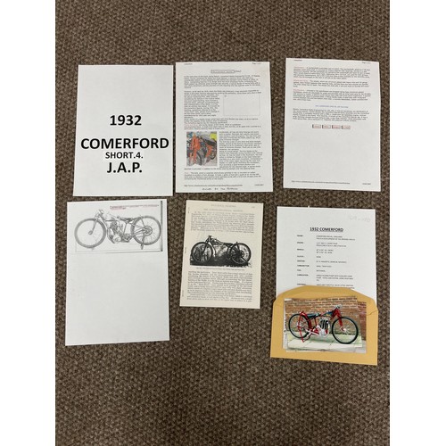 790 - Comerford-J.A.P Speedway motorcycle. 1932. 
Believed ridden by Triss Sharpe.
Frame - Comerford Speci... 