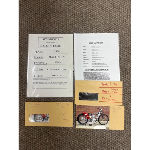 814 - Mattingly-ESO Speedway motorcycle. 1966.
Believed ridden by Ron Mountford.
Frame - Maur-Matt (Englan... 