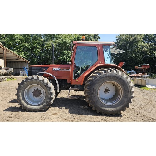 281 - Fiat F100 DT 4WD tractor. Front weights, 30.5R32 and 540/65R28 tyres. Recent turbo kit fitted. Suppl... 