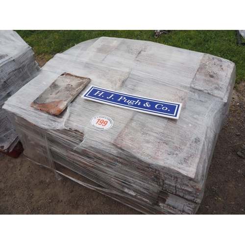 199 - Pallet of antique clay roof tiles