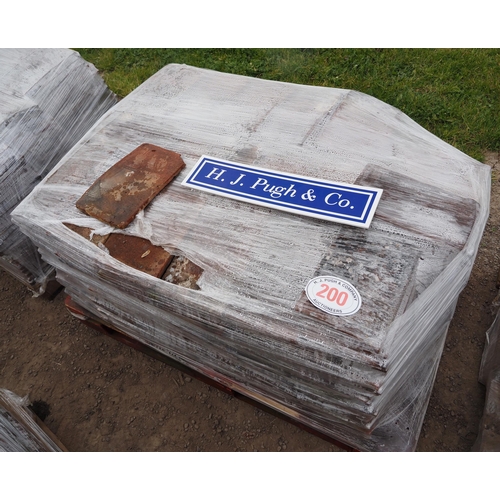 200 - Pallet of antique clay roof tiles