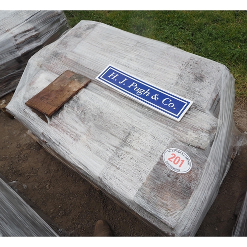 201 - Pallet of antique clay roof tiles