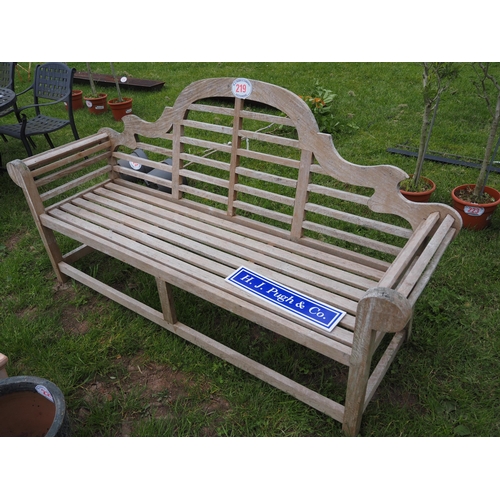 219 - Wooden garden bench