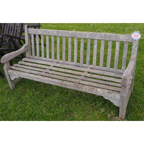 500 - Wooden bench 6ft