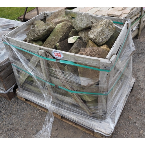 550 - Crate of rockery stone