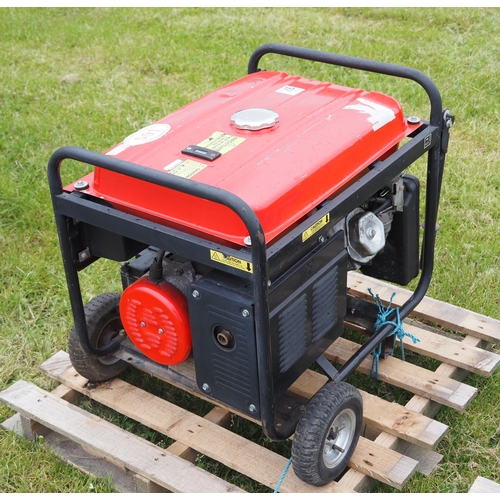 591 - Clarke FG4050ES 4.5kva petrol generator with electric start. Key in office