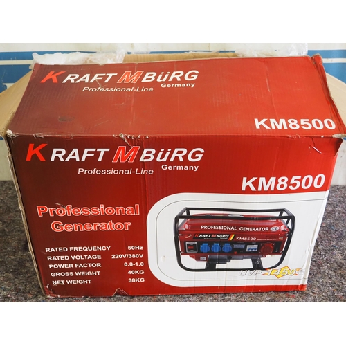 2017 - Kraft Mburg KM8500 petrol generator