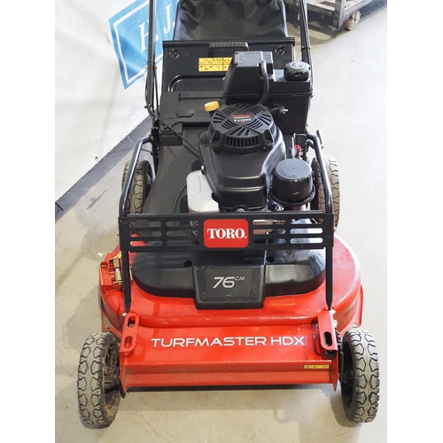 2034 - Toro Turfmaster HDX 76cm commercial lawnmower, 2020 model, in working order. Vendor says only done 2... 