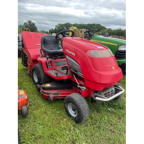 6 - Countax C400H ride on mower with grass collector. Key in office