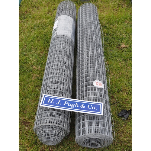 1270 - Welded wire mesh seconds* 1.8m x50x50mm - 15m rolls - 2