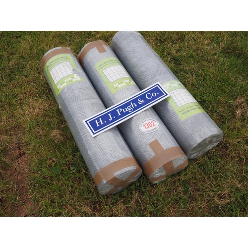 1302 - Hot dipped welded wire mesh *seconds, 0.9m x6x6mm - 30m rolls - 3