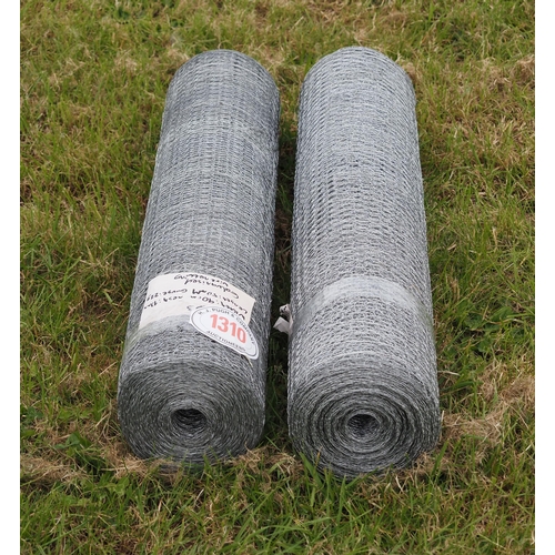 1310 - Galvanised 13mm chicken wire netting *seconds, 0.9m x 50m rolls - 2