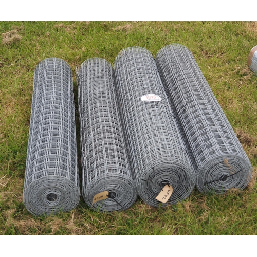 1312 - Hot dipped welded wire mesh *seconds, 1.22m x50x50mm 12g - 12.5m rolls - 4