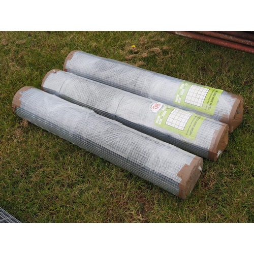 1315 - Hot dipped welded wire mesh *seconds, 1.22m x13x13mm 16g - 10m rolls - 3