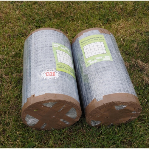 1326 - Welded wire mesh *seconds 0.6m x25x25mm - 30m rolls - 2