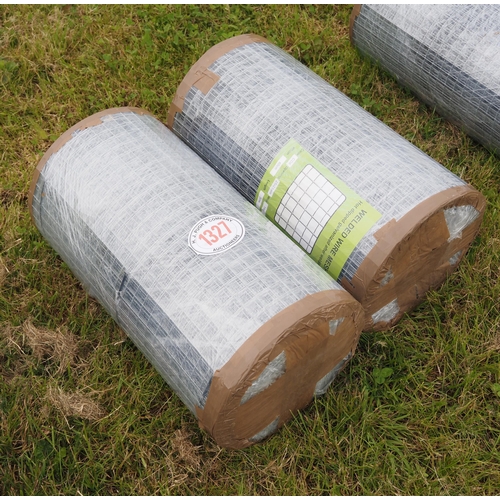 1327 - Welded wire mesh *seconds 0.6m x25x25mm - 30m rolls - 2