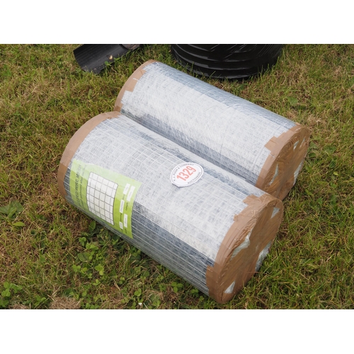 1329 - Welded wire mesh *seconds 0.6m x25x25mm - 30m rolls - 2