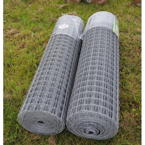 1330 - Welded wire mesh *seconds 1.22m x50x50mm - 25m rolls - 2