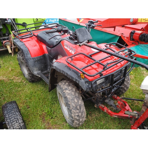1563 - Honda Fourtrax ES bike with Logic S125 powered sweeper. Key and manual in office