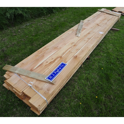 959 - Cedar boards 4.8m x150x25 - 30