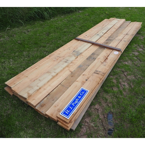 963 - Cedar boards 3.6m x150x25 - 25