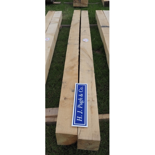 973 - Oak beams 3.2m x150x150 - 2
