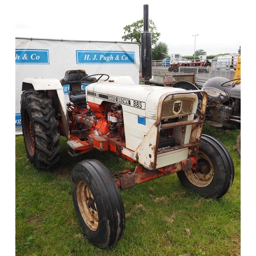 1534 - David Brown 885 tractor, starts, runs, drives, recon diesel pump. No docs