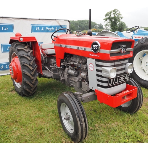 1542 - Massey Ferguson 165 Multi Power tractor, restored. Reg. JVJ 364T