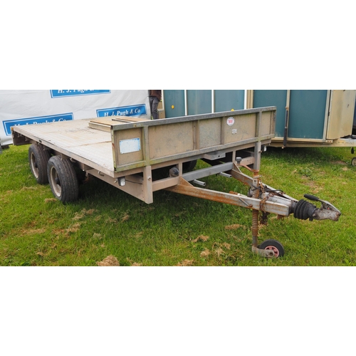 1650 - Flatbed trailer 11ft with ramps. No plate